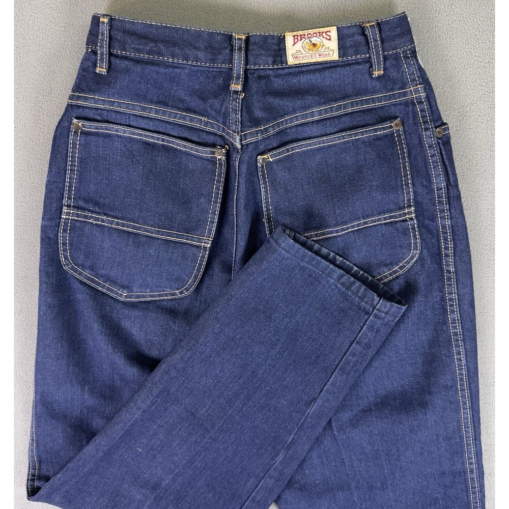 Brooks Western Wear Jeans Womens 9/10 Blue‎ Tapered Baggy Mom 80s Cowgirl USA
